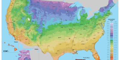 USDA Hardiness Zones Map